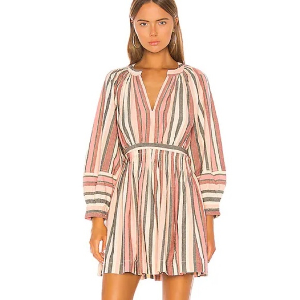 ULLA JOHNSON Julia Pocket Dress Mini Striped Sz 0